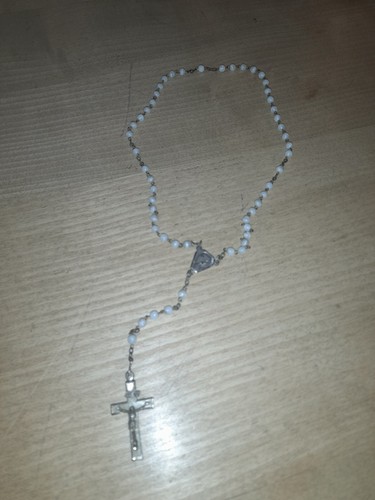 Kinder rosenkranz weiß metall - kinder,
