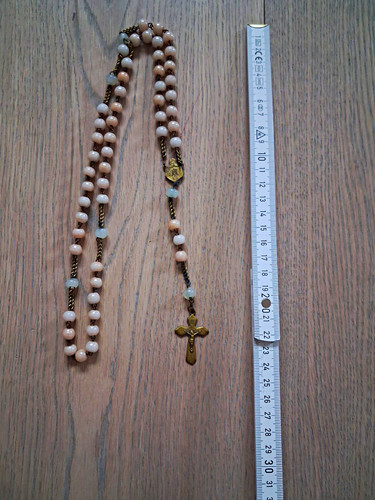 Langer rosenkranz mit hellrosa - langer,
