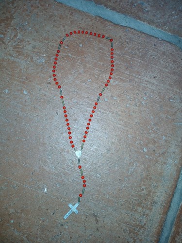 Kinder rosenkranz rot metall - rosenkranz,