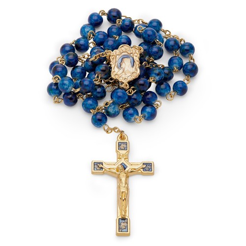 Goldener rosenkranz blaue - goldener,