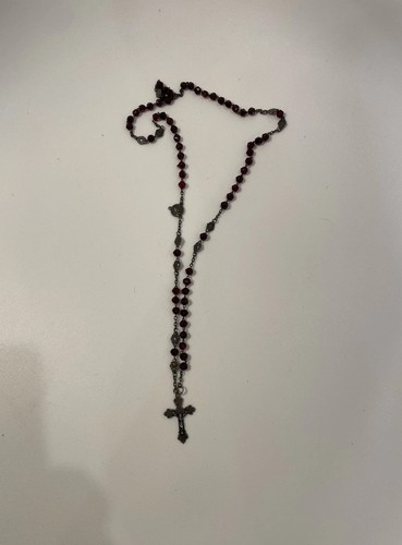 Rosenkranz mit roten granat - rosenkranz, granat-