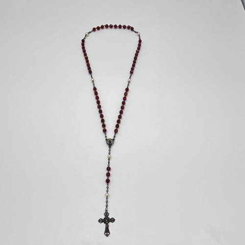 Rosenkranz rote glasperlen - rote,