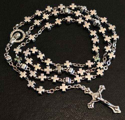 Vintage rosenkranz mit metall - rosenkranz,