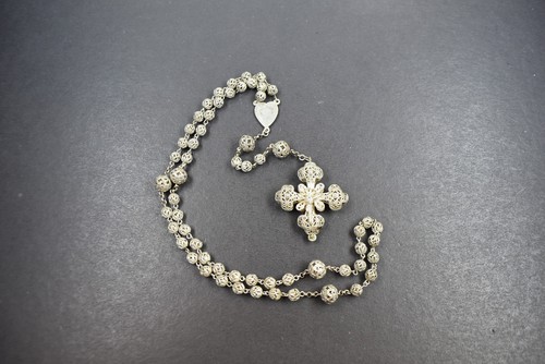 Antiker rosenkranz wohl - rosenkranz, silber